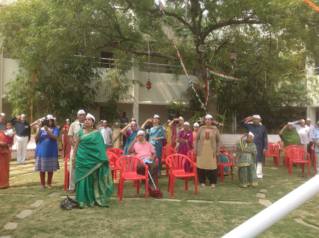 Republic Day Celebrations at SMILES. Brig. Sukhthankar ,Col. B. R. Chetty and Sri. Gowra Venkata Ratnam - settlor of SMILES trust participated in hoisting of National Flag.