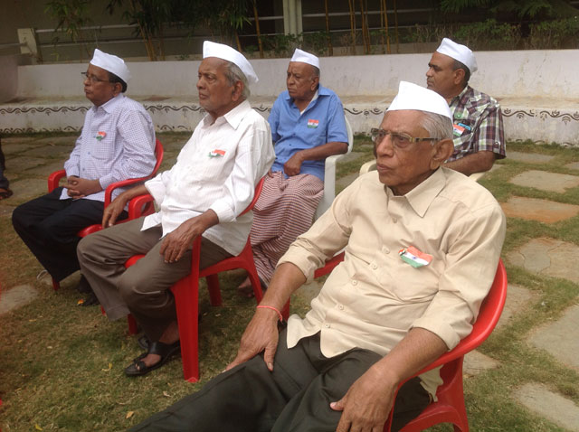 Republic Day Celebrations at SMILES. Brig. Sukhthankar ,Col. B. R. Chetty and Sri. Gowra Venkata Ratnam - settlor of SMILES trust participated in hoisting of National Flag.