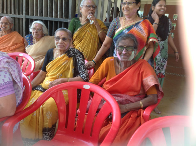 Residents and staff enjoying Holi 2016.