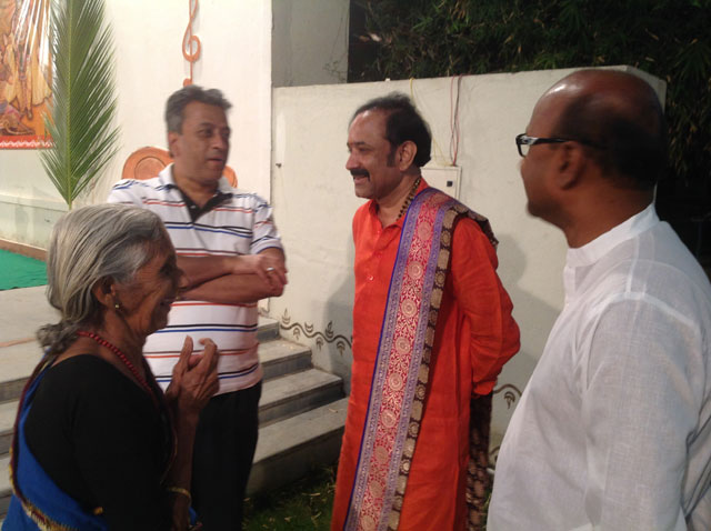  L.V.Gangadhara Sastry, Founder Chairman. Bhagavidgita Foundation deliberating essence of Bhagawadgita to residents of SMILES and guests.