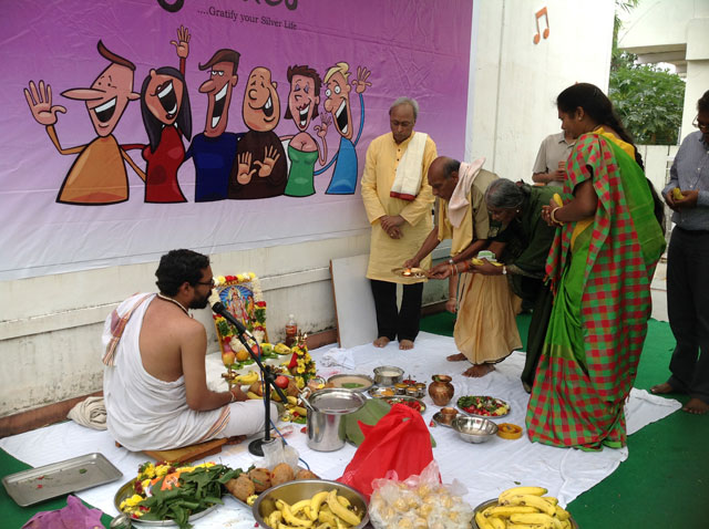 Sree Satyanarayana Swami Vratam on the eve of 4th Anniversary of smiles
 