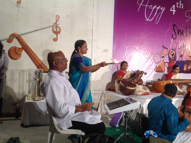 nava veena concert by Smt. B. Ananda Rajyalakshmi and her team on the eve of 4th Anniversary Celebrations of smiles
 