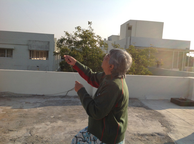 Residents Enjoying  Kite Flying at SMILES