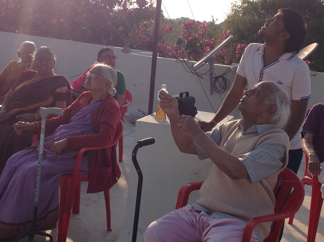 Residents Enjoying  Kite Flying at SMILES