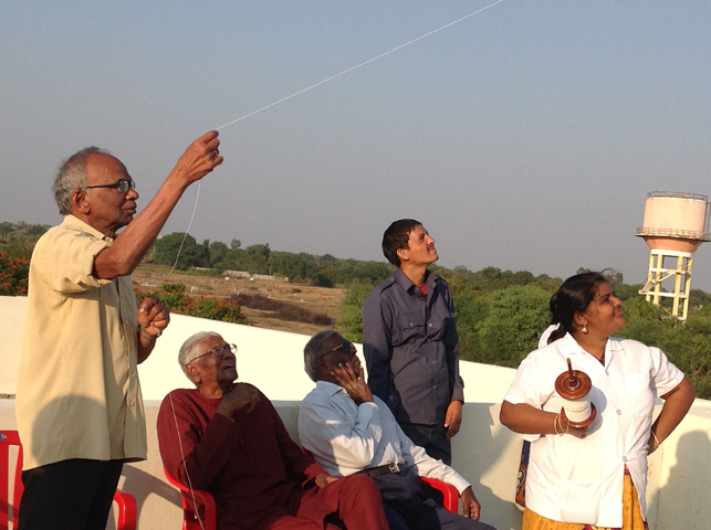 Residents Enjoying  Kite Flying at SMILES