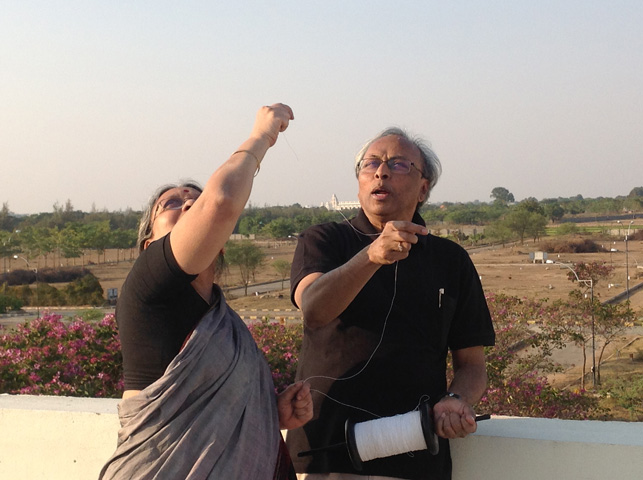 Residents Enjoying  Kite Flying at SMILES