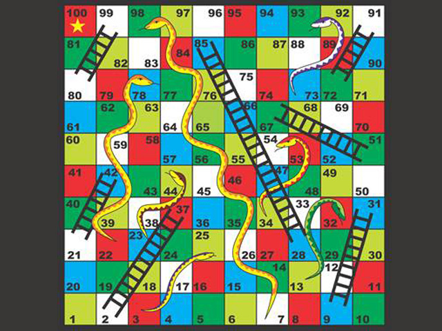 SNAKES AND LADDERS GAME PLAYED BY RESIDENTS AND EMPLOYEES at SMILES 