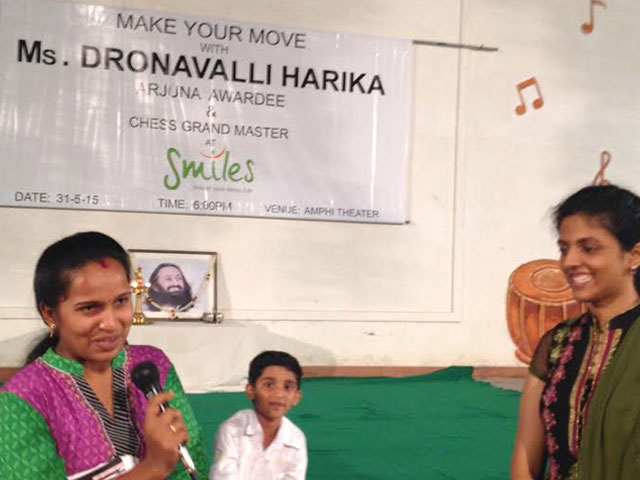 CHESS SIMUL with Ms. Harika Dronavalli,
Arjun Awardee and Grandmaster organized at SMILES 