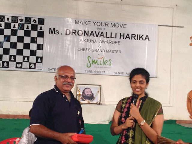 CHESS SIMUL with Ms. Harika Dronavalli,
Arjun Awardee and Grandmaster organized at SMILES 