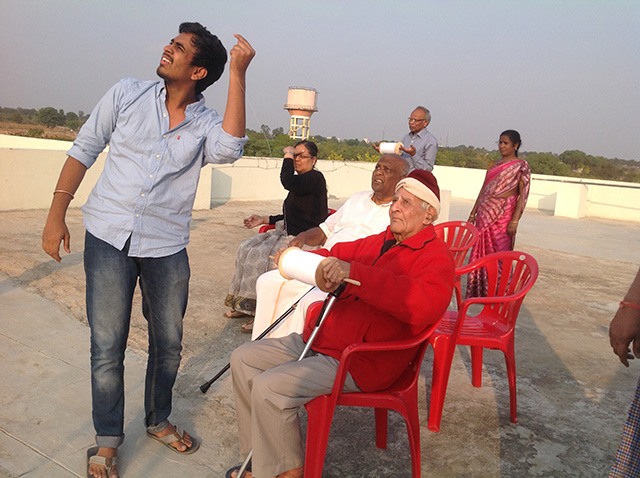 Residents of SMILES enjoying Kite Flying on the eve of Makara Sankranti