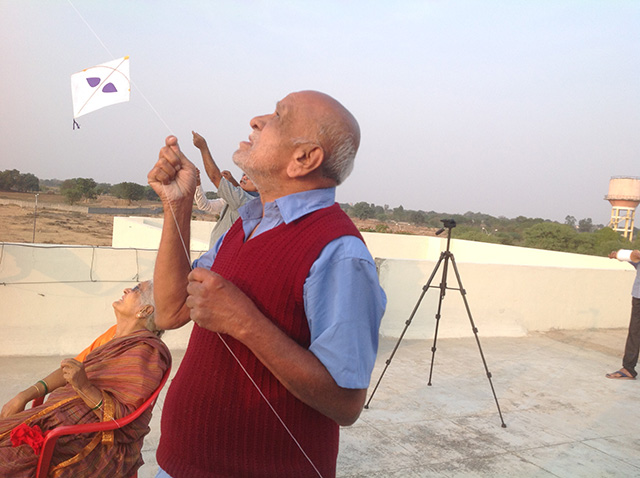 Residents of SMILES enjoying Kite Flying on the eve of Makara Sankranti