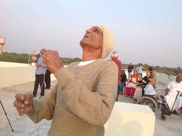 Residents of SMILES enjoying Kite Flying on the eve of Makara Sankranti