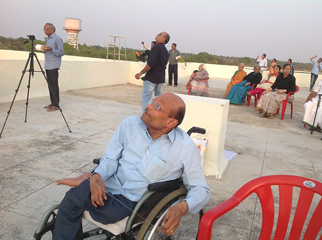 Residents of SMILES enjoying Kite Flying on the eve of Makara Sankranti