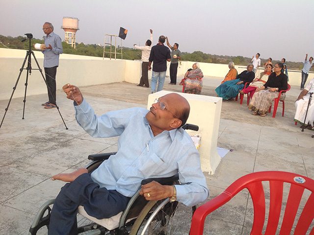 Residents of SMILES enjoying Kite Flying on the eve of Makara Sankranti