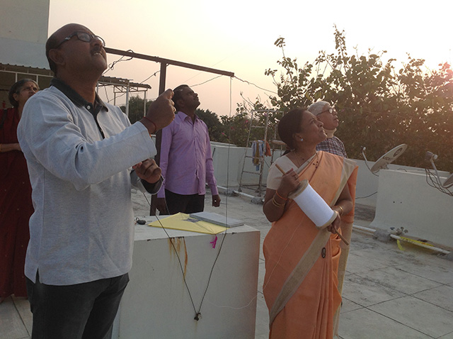 Residents of SMILES enjoying Kite Flying on the eve of Makara Sankranti