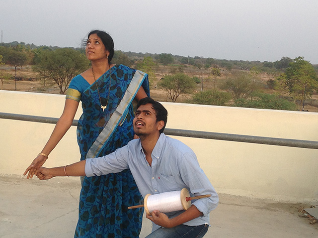 Residents of SMILES enjoying Kite Flying on the eve of Makara Sankranti