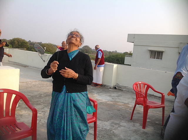 Residents of SMILES enjoying Kite Flying on the eve of Makara Sankranti