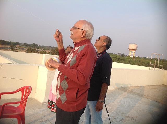 Residents of SMILES enjoying Kite Flying on the eve of Makara Sankranti