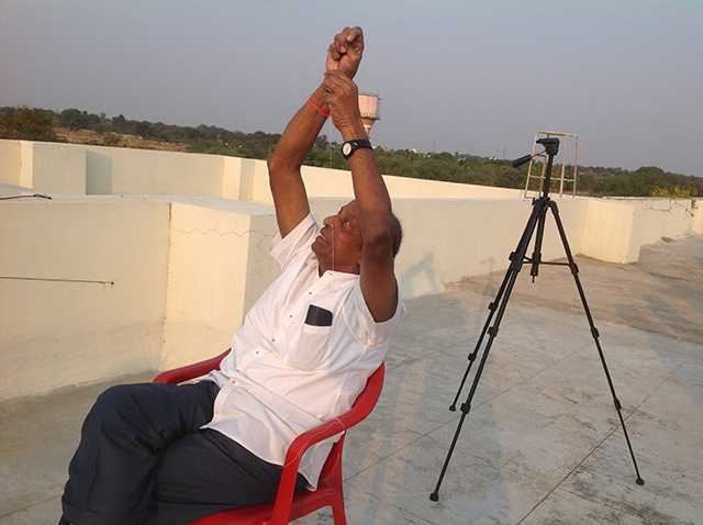 Residents of SMILES enjoying Kite Flying on the eve of Makara Sankranti