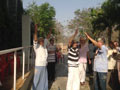 Residents and staff enjoying Holi 2016.