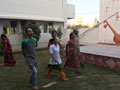 Residents and staff playing games at SMILES . 