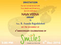 nava veena concert by Smt. B. Ananda Rajyalakshmi and her team on the eve of 4th Anniversary Celebrations of smiles
 