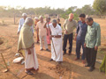 RESIDENTS PERFORMING BHOOMI POOJA AT PEACE HAVEN at Smile