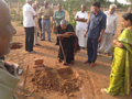 RESIDENTS PERFORMING BHOOMI POOJA AT PEACE HAVEN at Smile