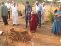 RESIDENTS PERFORMING BHOOMI POOJA AT PEACE HAVEN at Smile