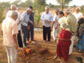 RESIDENTS PERFORMING BHOOMI POOJA AT PEACE HAVEN at Smile