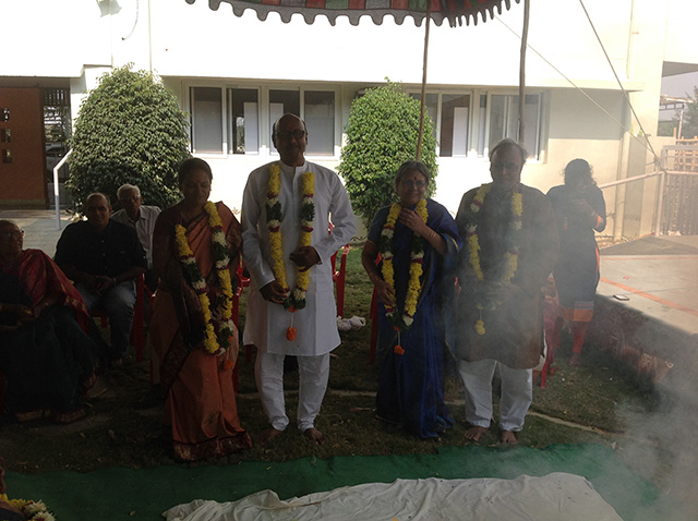 Makara Sankraman Soura Homam by Pandit Suresh Chandra on the eve of Makara Sankranti at SMILES