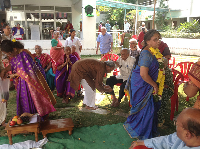 Makara Sankraman Soura Homam by Pandit Suresh Chandra on the eve of Makara Sankranti at SMILES