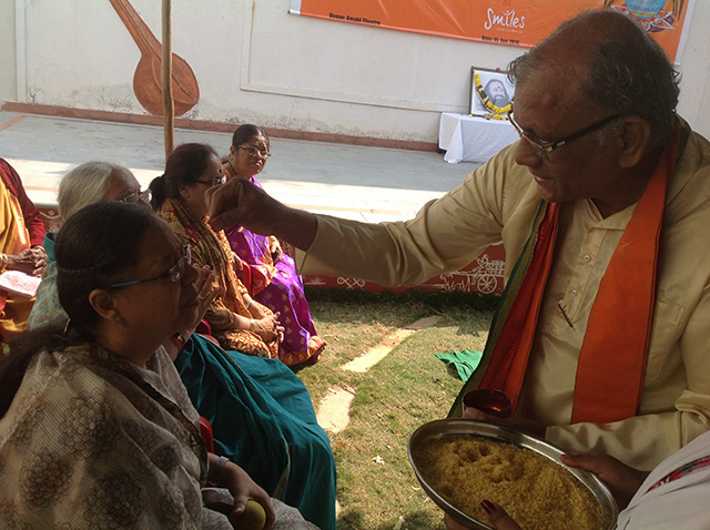 Makara Sankraman Soura Homam by Pandit Suresh Chandra on the eve of Makara Sankranti at SMILES