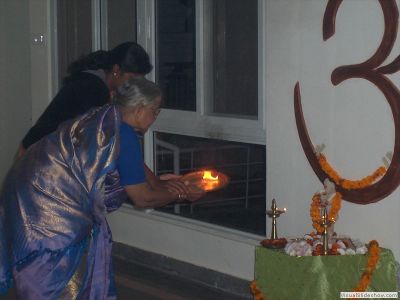 Offering prayers on christmas eve