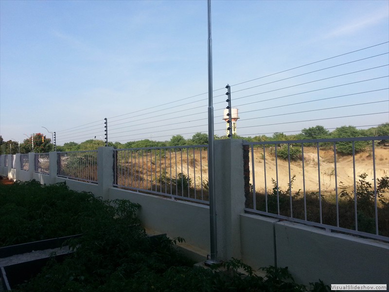 solar fencing at old age home smiles in hyderabad